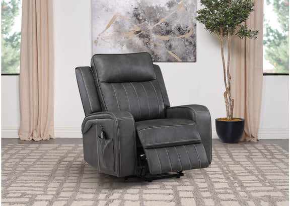 603194P Raelynn Upholstered Power Lift Recliner Chair Grey