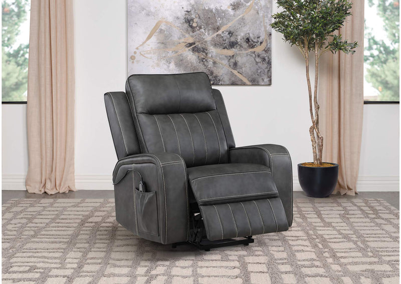 603194P Raelynn Upholstered Power Lift Recliner Chair Grey