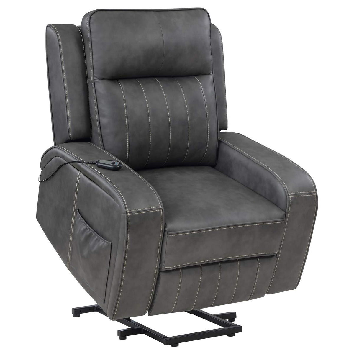 603194P Raelynn Upholstered Power Lift Recliner Chair Grey