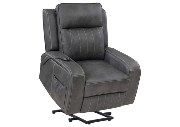 603194P Raelynn Upholstered Power Lift Recliner Chair Grey