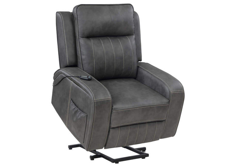 603194P Raelynn Upholstered Power Lift Recliner Chair Grey