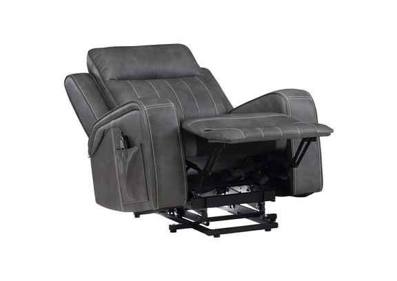 603194P Raelynn Upholstered Power Lift Recliner Chair Grey