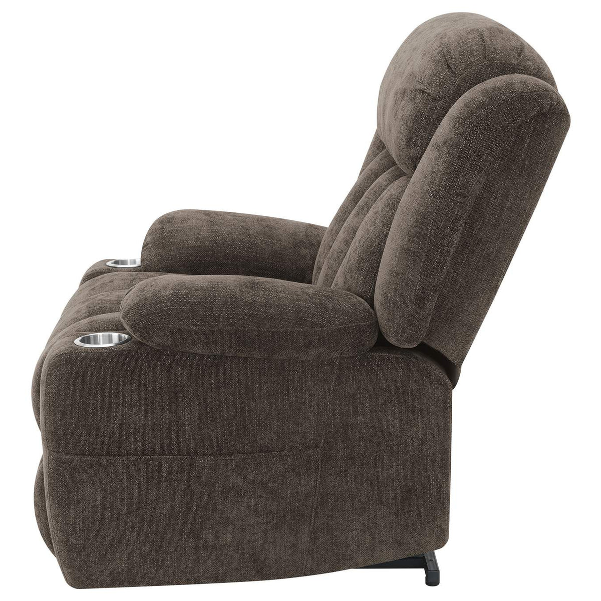 603233P Houston Upholstered Power Lift Recliner Chair Dark Brown