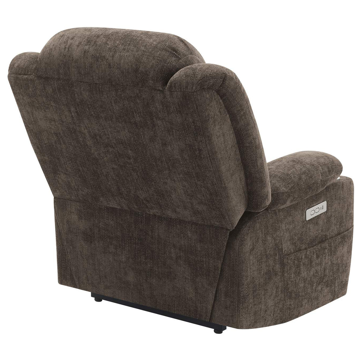 603233P Houston Upholstered Power Lift Recliner Chair Dark Brown