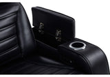 603251PP-S2 Zuma 2-piece Faux Leather Dual Power LED Sofa Set Black