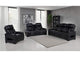 603251PP-S3 Zuma 3-piece Faux Leather Dual Power LED Sofa Set Black