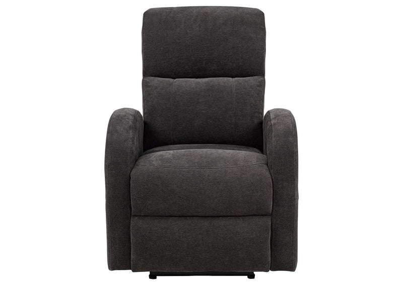 603293P Grant Fabric Upholstered Power Recliner Chair Charcoal Grey