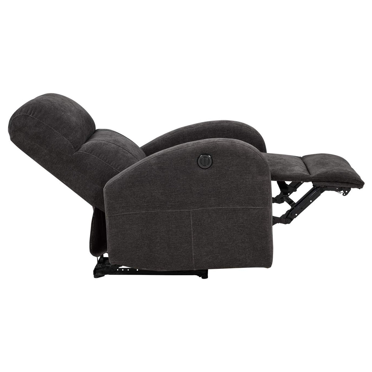 603293P Grant Fabric Upholstered Power Recliner Chair Charcoal Grey