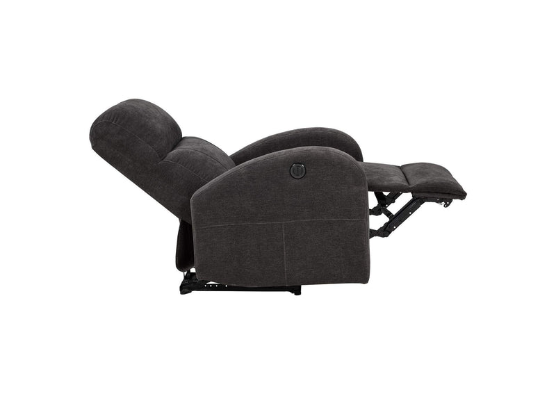 603293P Grant Fabric Upholstered Power Recliner Chair Charcoal Grey
