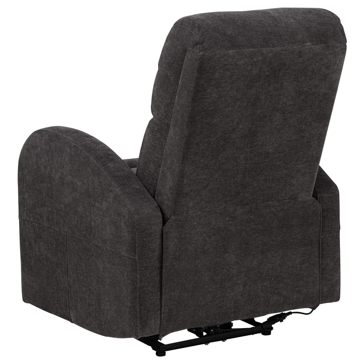 603293P Grant Fabric Upholstered Power Recliner Chair Charcoal Grey