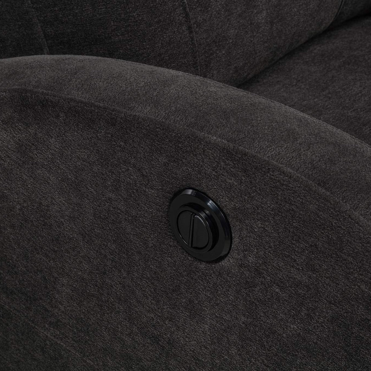 603293P Grant Fabric Upholstered Power Recliner Chair Charcoal Grey