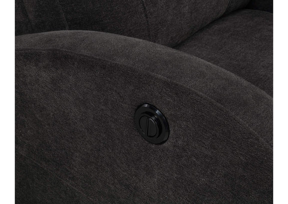 603293P Grant Fabric Upholstered Power Recliner Chair Charcoal Grey