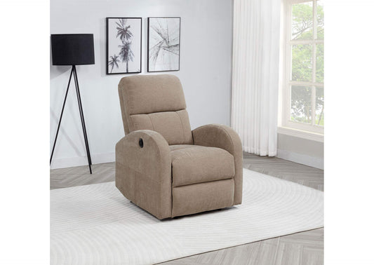 603303P Grant Fabric Upholstered Power Recliner Chair Camel