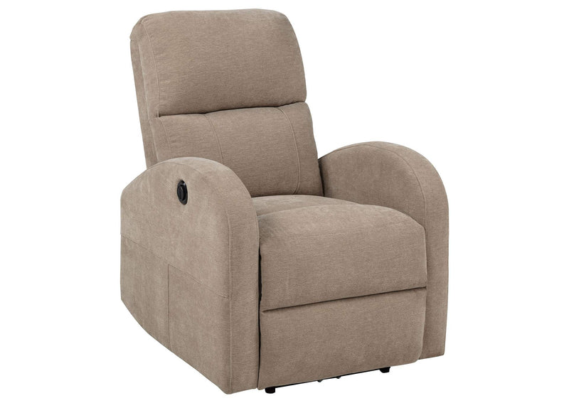 603303P Grant Fabric Upholstered Power Recliner Chair Camel