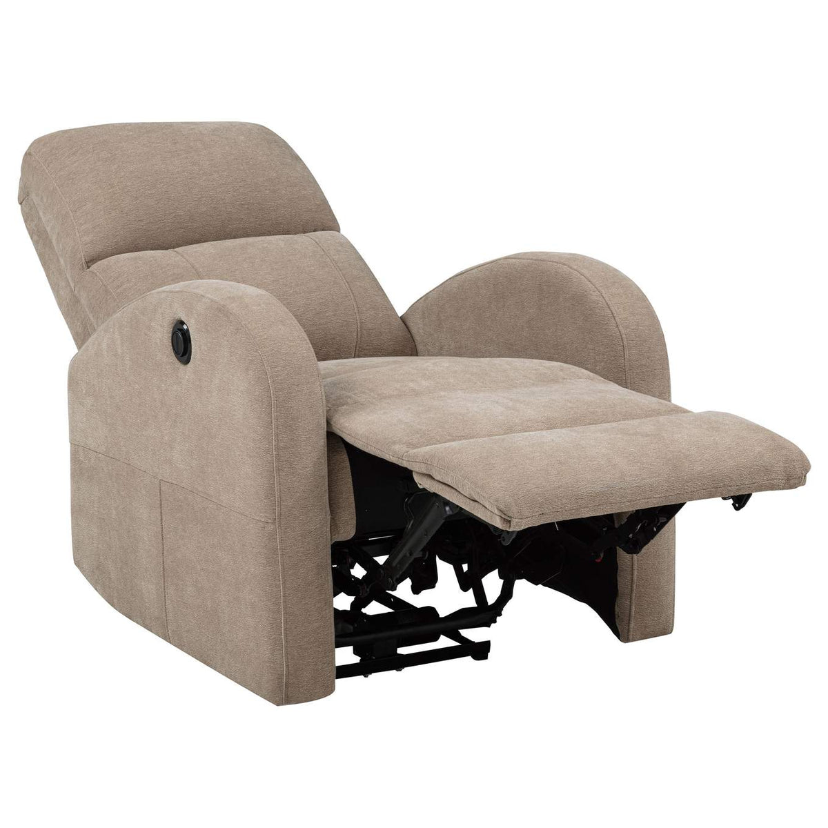 603303P Grant Fabric Upholstered Power Recliner Chair Camel