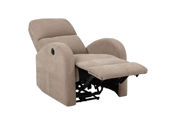 603303P Grant Fabric Upholstered Power Recliner Chair Camel
