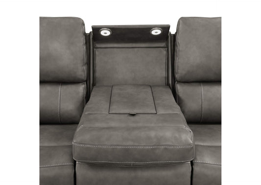 603431PPP-S3 Brickston 3-piece Triple Power Reclining Sofa Set Charcoal