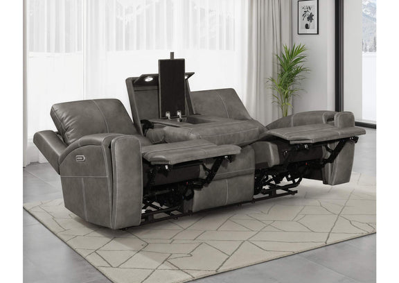 603431PPP Brickston Triple Power Reclining Sofa Charcoal