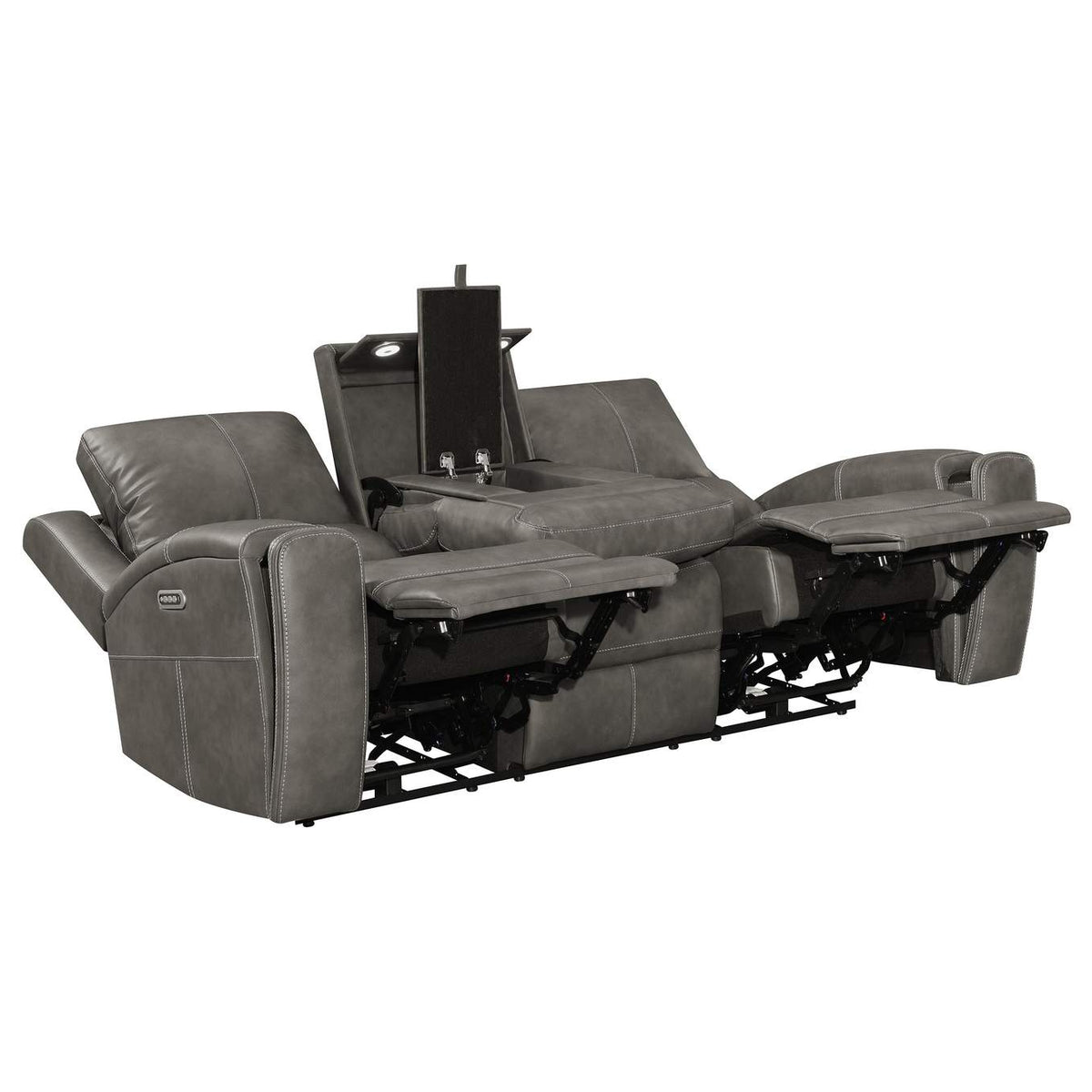 603431PPP Brickston Triple Power Reclining Sofa Charcoal