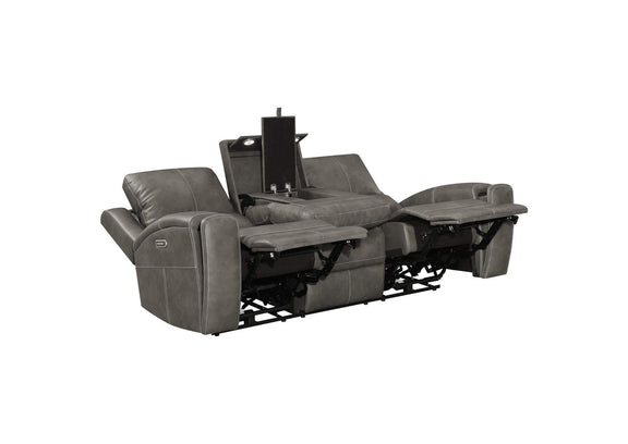 603431PPP Brickston Triple Power Reclining Sofa Charcoal