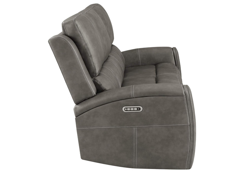 603431PPP Brickston Triple Power Reclining Sofa Charcoal