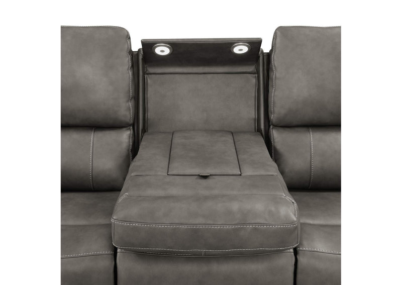 603431PPP Brickston Triple Power Reclining Sofa Charcoal