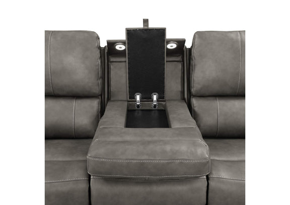 603431PPP Brickston Triple Power Reclining Sofa Charcoal