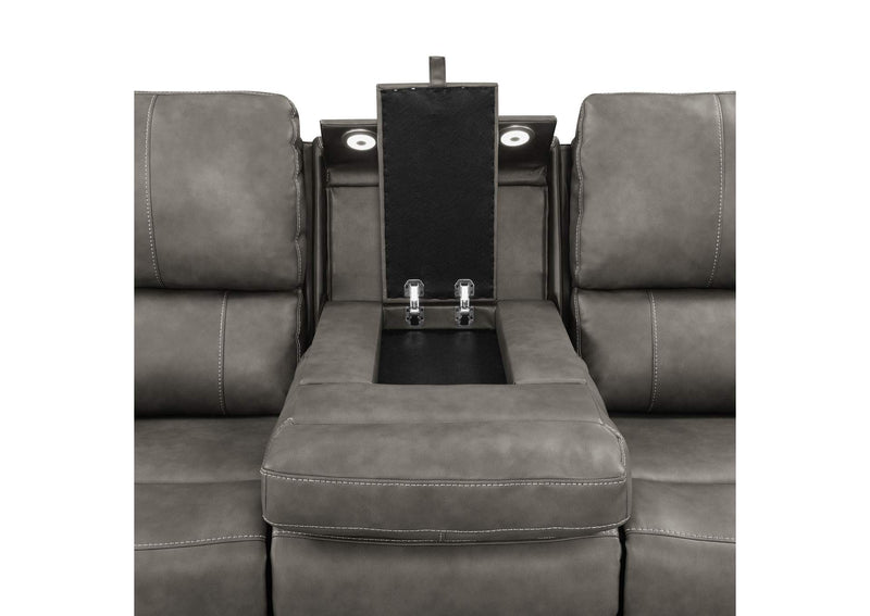 603431PPP Brickston Triple Power Reclining Sofa Charcoal