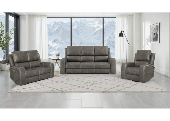603431PPP Brickston Triple Power Reclining Sofa Charcoal