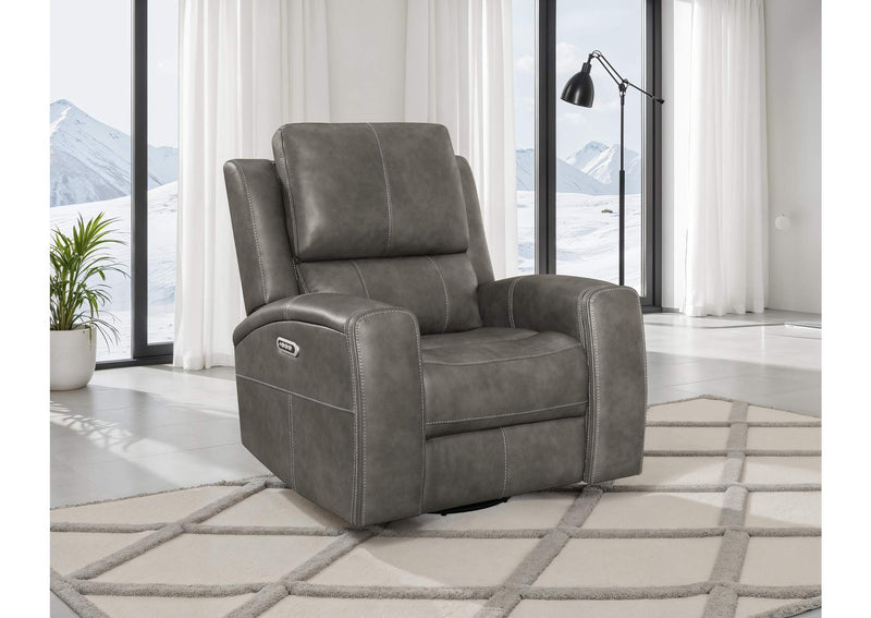 603433PPP Brickston Triple Power Swivel Glider Recliner Charcoal