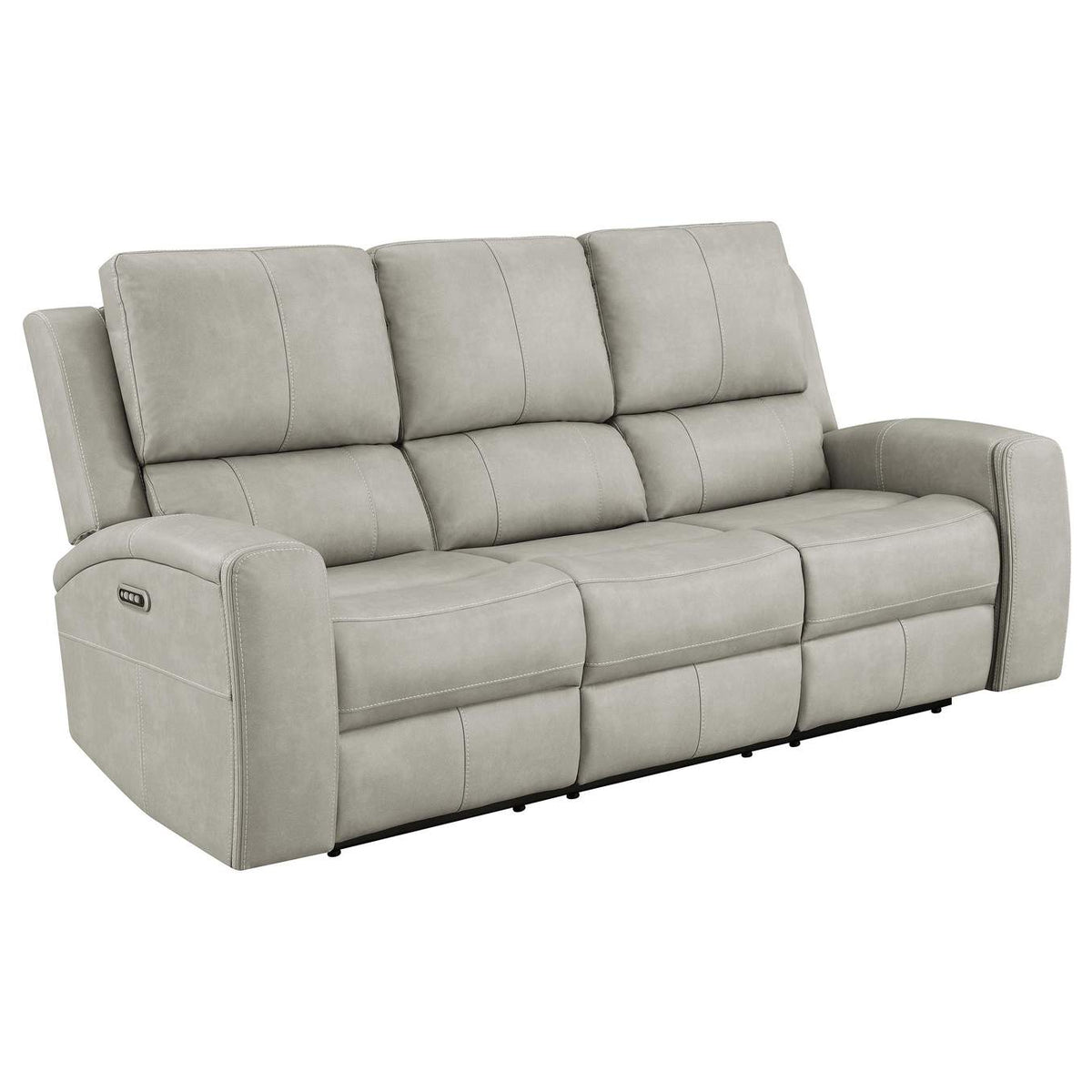 603434PPP-S2 Brickston 2-piece Triple Power Reclining Sofa Set Grey
