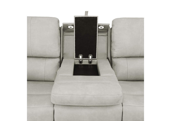 603434PPP-S2 Brickston 2-piece Triple Power Reclining Sofa Set Grey