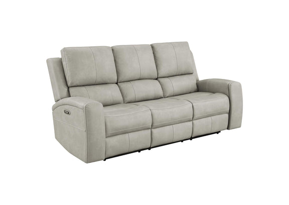 603434PPP-S3 Brickston 3-piece Triple Power Reclining Sofa Set Grey