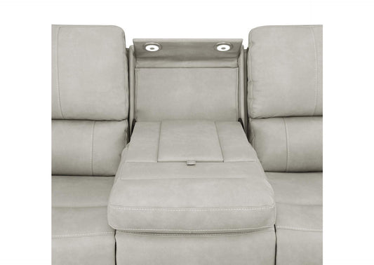 603434PPP-S3 Brickston 3-piece Triple Power Reclining Sofa Set Grey