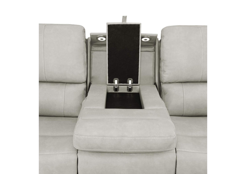 603434PPP-S3 Brickston 3-piece Triple Power Reclining Sofa Set Grey