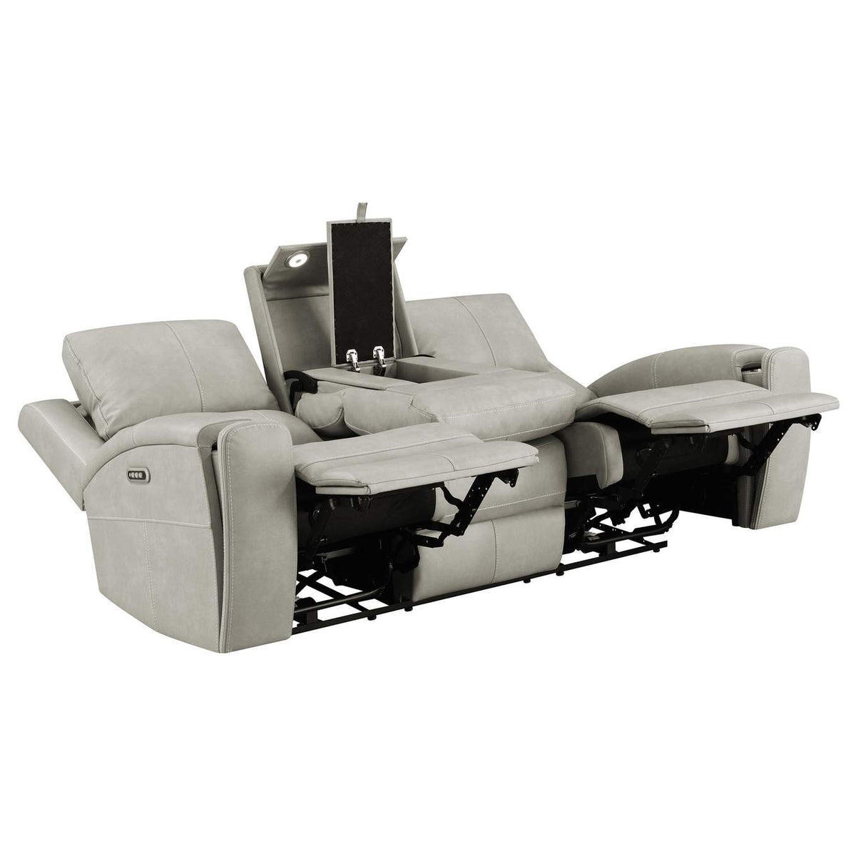 603434PPP Brickston Triple Power Reclining Sofa Grey
