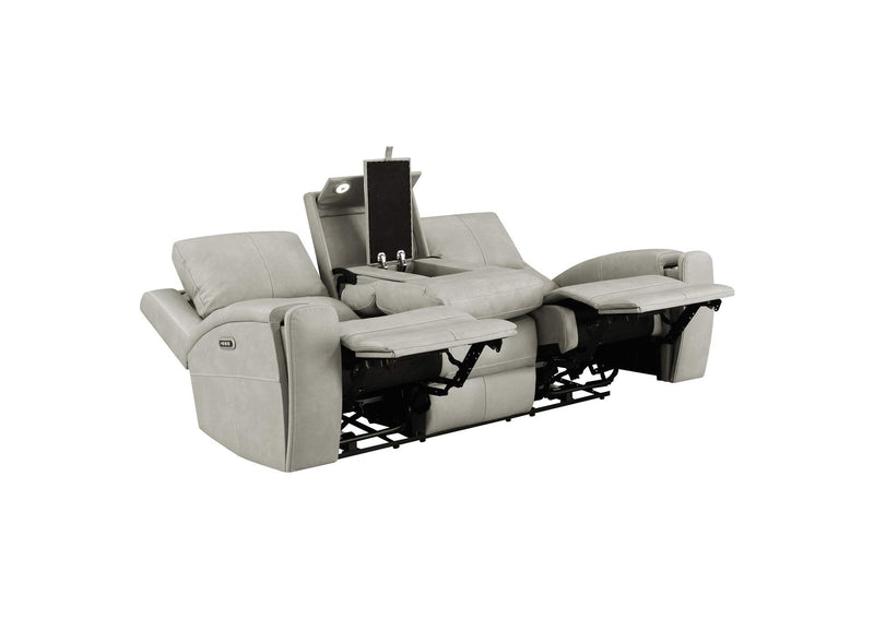 603434PPP Brickston Triple Power Reclining Sofa Grey