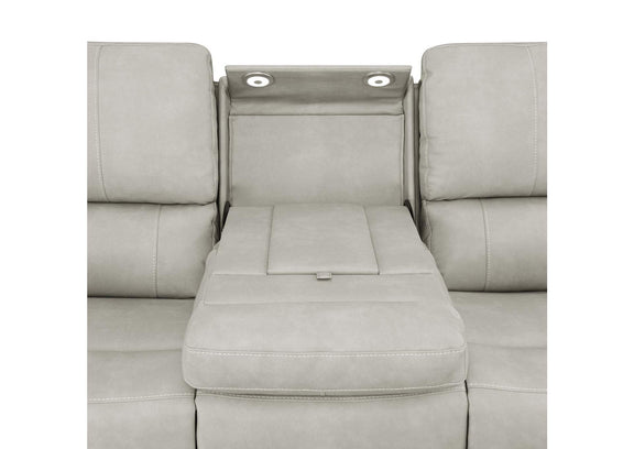 603434PPP Brickston Triple Power Reclining Sofa Grey