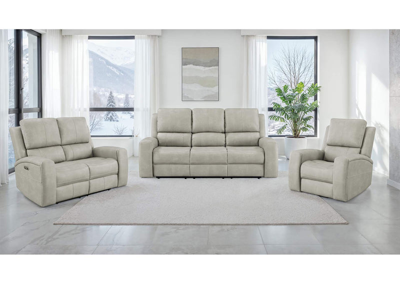 603434PPP Brickston Triple Power Reclining Sofa Grey