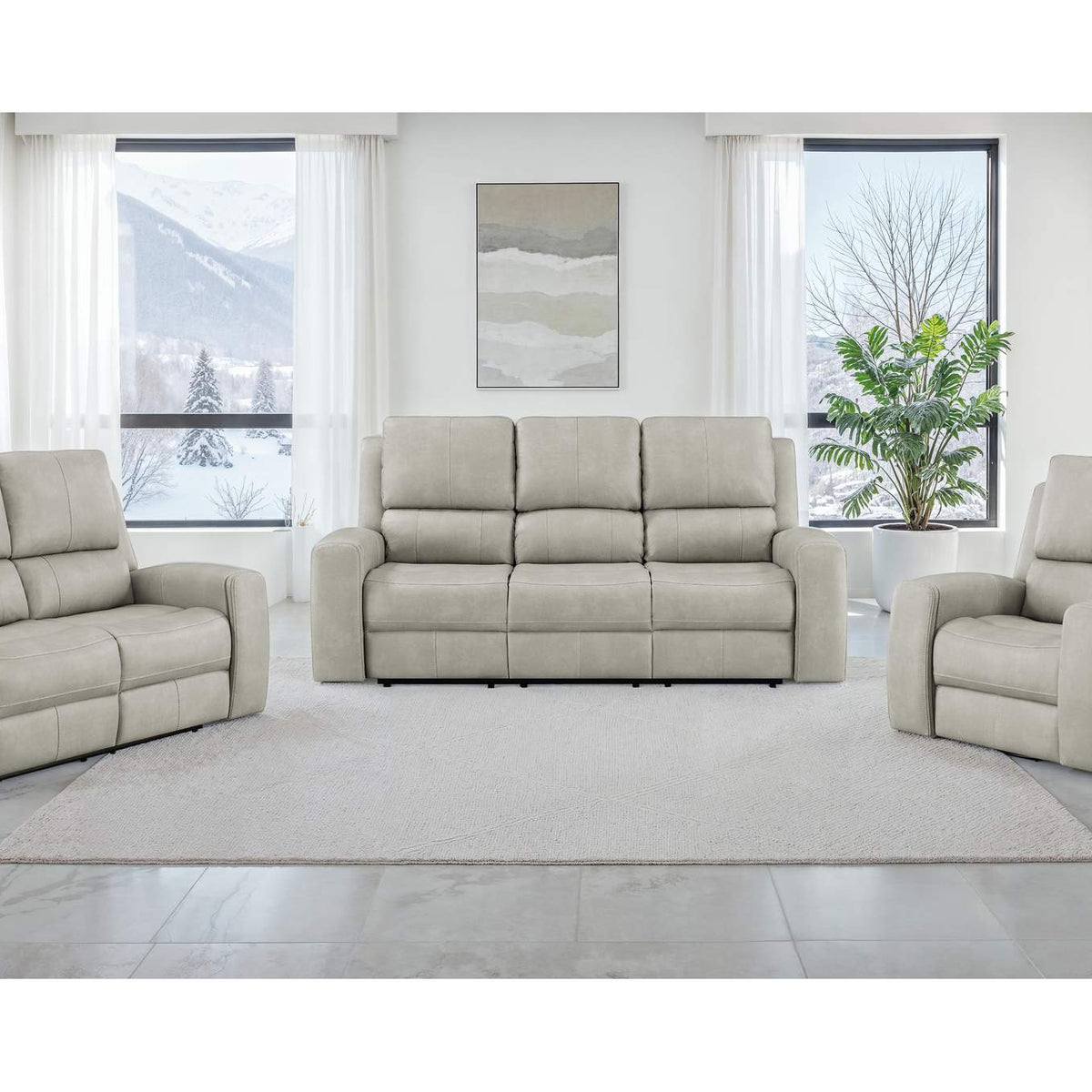 603435PPP Brickston Triple Power Reclining Loveseat Grey