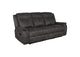 603504 Lawrence Upholstered Padded Arm Reclining Sofa Charcoal
