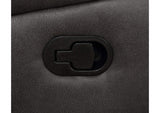 603504 Lawrence Upholstered Padded Arm Reclining Sofa Charcoal