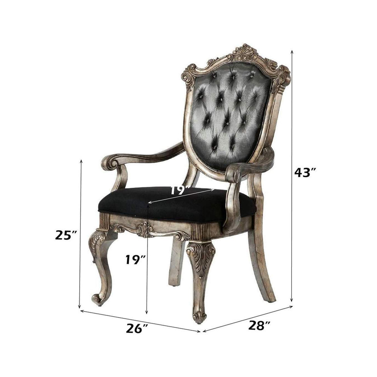 60543 Chantelle Arm Chair - Set of 2