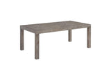 5QS361 Herringbone Solid Wood Rectangular Dining Table In Rustic Latte