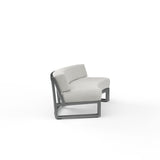 Redondo - Curved Sofa, No Welt - Cast Silver / Dark Gray