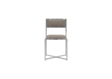 1AE266X Amalfi X - Base Chair In Taupe Leather (Set of 2)