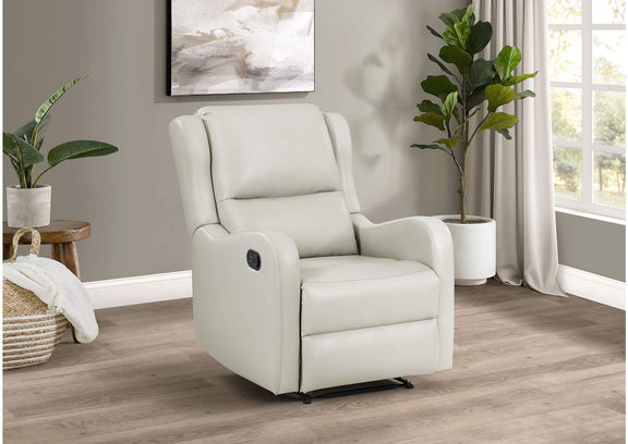 609373 Kelsey Upholstered English Arm Recliner Chair Ivory