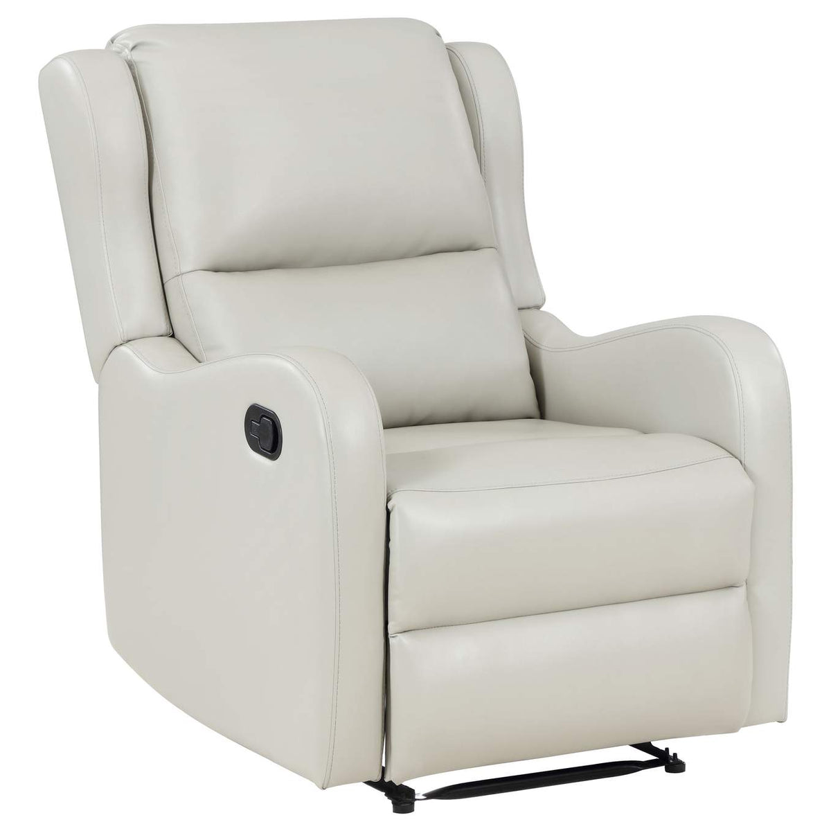 609373 Kelsey Upholstered English Arm Recliner Chair Ivory