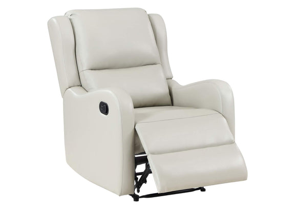 609373 Kelsey Upholstered English Arm Recliner Chair Ivory