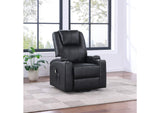 609475P Armstrong Upholstered Power Lift Massage Recliner Espresso
